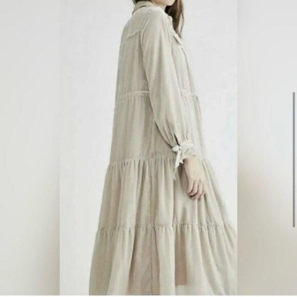 🎉NWT Free People velvet Bella Donna Duster jacket cream XL ivory missing ties - Picture 5 of 13